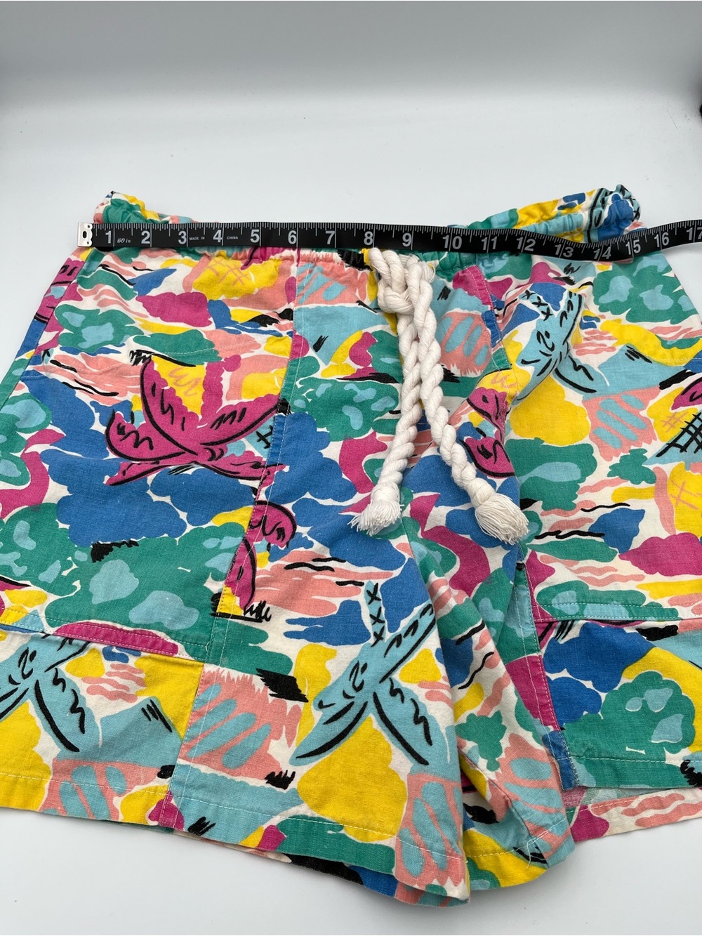 Vintage 80s California Splash Women’s Shorts AOP Beach Palm Tree Retro - Picture 7 of 8